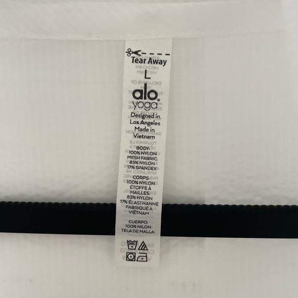 ALO Yoga Stitch Jacket Semi-Sheer in White Size L - Picture 14 of 14